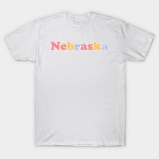 Nebraska Pastel Letters T-Shirt